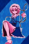  eyeball hairband heart komeiji_satori pink_eyes pink_hair short_hair smile solo third_eye touhou xkaishaku 