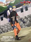  1girl black_hair blonde_hair blue_eyes blush carrying copyright_name couple day deviantart_sample deviantart_username dutch_angle english facial_mark forehead_protector full_body grin hetero highres hits hyuuga_hinata image_sample lavender_eyes long_hair naruto:_the_last naruto_(series) piggyback pointing pregnancy_test shadow short_hair signature smile uzumaki_naruto watermark web_address xennad_eulano 