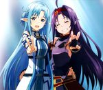  2girls asuna_(sao) highres multiple_girls sword_art_online yuuki_(sao) 