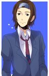  bad_id bad_pixiv_id blazer brown_hair eyewear_on_head formal green_eyes gundam gundam_build_fighters gundam_build_fighters_try jacket male_focus necktie shukure_(dammerung) solo suit sunglasses yuuki_tatsuya_(gundam_bf) 