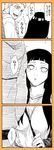  1girl comic highres hyuuga_hinata ichi_(13xxx) long_hair monochrome naruto:_the_last naruto_(series) short_hair translated uzumaki_naruto 