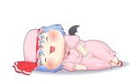  bad_id bad_pixiv_id blush chibi closed_eyes happy hat kyokutou_hentai_samurai lying remilia_scarlet solo touhou wings yukkuri_shiteitte_ne 