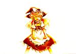  angry apron blonde_hair clenched_hands hat kirisame_marisa ribbon solo sorano_eika tears touhou witch_hat 