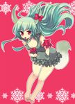  bad_id bad_pixiv_id barefoot candy ex-keine feet food green_hair horns kamishirasawa_keine lollipop long_hair mouth_hold plug_(artist) red_eyes solo tail touhou 