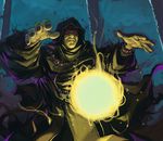  adiyos cloak fantasy magic male_focus original solo sorcerer 