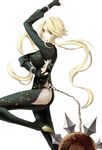  bad_id bad_pixiv_id bare_hips blonde_hair kainesato kasuga_(sengoku_basara) long_hair ninja sengoku_basara shuriken solo 