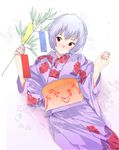  ayanami_rei blue_hair blush breasts highres japanese_clothes kazuha_nanako kimono medium_breasts neon_genesis_evangelion red_eyes solo tanabata tanzaku yukata 