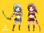  chibi hannah_(last_remnant) hinnah_(last_remnant) midriff multiple_girls sword the_last_remnant weapon youshichi 