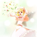  blonde_hair flower hat kazuha_(ichiwa) lily_white solo touhou 