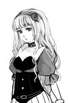  artist_request beyond_the_nobles greyscale idolmaster idolmaster_(classic) long_hair monochrome shijou_takane solo 