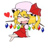  :d ^_^ animated animated_gif chibi closed_eyes flandre_scarlet flapping happy hat kari_(karinimooreha) lowres open_mouth ribbon smile solo touhou wings 
