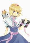  alice_margatroid bad_id bad_pixiv_id blonde_hair blue_eyes book doll hairband meet shanghai_doll short_hair solo touhou wrist_cuffs 