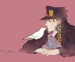  bad_id bad_pixiv_id bird black_hair chain gakuran hat jojo_no_kimyou_na_bouken kinouka kuujou_joutarou male_focus purple_eyes school_uniform solo 