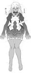  alternate_costume armband barefoot blush breasts dakimakura dark_skin dr.p full_body greyscale guilty_gear guilty_gear_xrd highres long_hair long_sleeves lying medium_breasts monochrome no_headwear on_back ramlethal_valentine ribbon skirt solo thigh_strap toes wide_hips 