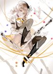  beret bird blonde_hair drill_hair gun hat highres long_hair magical_girl magical_musket mahou_shoujo_madoka_magica ori_(momonimo) thighhighs tomoe_mami twin_drills twintails weapon yellow_eyes 