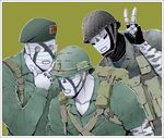  army bad_company_(stand) jojo_no_kimyou_na_bouken multiple_boys no_humans shiemasu soldier stand_(jojo) v 