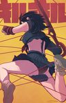  black_hair kill_la_kill matoi_ryuuko matthew_demino multicolored_hair panties scissor_blade senketsu shoes short_hair suspenders two-tone_hair underwear 