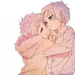  2boys blue21 child hug kenny_mccormick male male_focus multiple_boys simple_background south_park stan_marsh white_background yaoi 