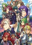  6+girls akaneya_ichimonjinosuke annotated armor beard black_hair blonde_hair blue_eyes blue_hair brown_hair cape characin crusty_(log_horizon) dress eins_(log_horizon) facial_hair glasses green_eyes green_hair indicus isaac_(log_horizon) jered_gan k.r. kazuhiko_(log_horizon) labcoat log_horizon long_hair marielle_(log_horizon) michitaka_(log_horizon) mizfa_trude multicolored_hair multiple_boys multiple_girls mustache nakarunard nureha orange_eyes ponytail quon_(log_horizon) red_hair roderick_(log_horizon) roreil_dawn sasakamakue scar shiroe short_hair soujirou_seta two-tone_hair white_hair woodstock_w yellow_eyes zeldys_(log_horizon) 