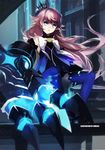  artist_name bad_id bad_pixiv_id blue_eyes blue_legwear blurry bow brown_hair claws crown demon_power_(elsword) depth_of_field elsword highres long_hair looking_at_viewer luciela_r._sourcream mini_crown pointy_ears sitting solo swd3e2 symbol-shaped_pupils 
