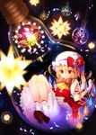  banned_artist blonde_hair flandre_scarlet hat lamp looking_at_viewer mob_cap red_eyes sapphire_(stone) solo touhou wings yusano 