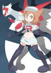  brown_eyes brown_hair cosplay hainchu kanon_(pokemon) latias pokemon pokemon_(anime) team_rocket team_rocket_(cosplay) 