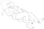  2girls garnet_(steven_universe) multiple_girls pearl_(steven_universe) sleeping socks steven_universe yuri 