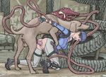 animal ass bestiality boots cap crotchless dog doggystyle fingerless_gloves from_behind gloves gun horn jill_valentine kneeling looking_back monster mutant narin0 penis pussy rape resident_evil restrained sex tentacle tire torn_clothes uncensored vaginal weapon 
