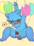  &lt;3 2018 absurd_res animal_genitalia animal_penis anthro balloon balls blush censored cub cute_fangs domestic_cat felid feline felis hi_res ineffective_censorship japanese_text male mammal mixeeeel open_mouth penis simple_background solo speech_bubble suspension tapering_penis text young 