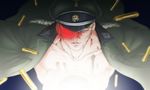  bad_id bad_pixiv_id battle_tendency blonde_hair cyborg hat jacket jojo_no_kimyou_na_bouken maddy male_focus military military_hat military_uniform open_clothes open_jacket rudolph_von_stroheim solo ss_insignia totenkopf uniform 