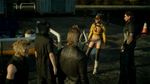  1girl 4boys animated animated_gif boots breasts cidney cidney_aurum cleavage curly_hair final_fantasy final_fantasy_xv gas_station gladiolus_amicitia hat ignis_scientia knee_boots midriff multiple_boys noctis_lucis_caelum prompto_argentum short_hair short_shorts shorts thighhighs 