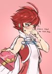  1girl chocolate deekei embarrassed fire_emblem fire_emblem_if hinoka_(fire_emblem_if) nintendo red_hair short_hair solo tagme 