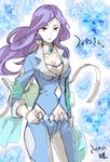  bad_id bad_pixiv_id dated gen_2_pokemon highres jewelry long_hair necklace personification pokemon purple_hair red_eyes sketch solo suicune zou_(oku) 