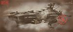  andromeda_(uchuu_senkan_yamato) battleship no_humans space_craft spaceship uchuu_senkan_yamato warship zenseava 