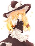  bad_id bad_pixiv_id blonde_hair braid haryuu hat kirisame_marisa ribbon solo touhou yellow_eyes 