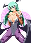  bad_id bad_pixiv_id banned_artist bat_wings bridal_gauntlets demon_girl green_hair head_wings long_hair morrigan_aensland pantyhose purple_eyes s_tanly solo vampire_(game) wings 