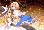  alice_margatroid arm_grab bangs blonde_hair kashiwadokoro kirisame_marisa multiple_girls touhou 