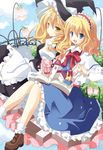  :d alice_margatroid bad_id bad_pixiv_id blonde_hair blue_eyes blush book braid hairband hat kirisame_marisa mizuse_kiseki multiple_girls open_mouth short_hair smile smirk smug touhou witch_hat yellow_eyes 