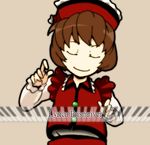  brown_hair gumdrop hat instrument lyrica_prismriver piano_keys solo touhou 