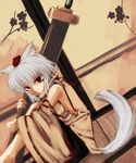  animal_ears hat highres inubashiri_momiji ruka solo sword tokin_hat touhou weapon wolf_ears 