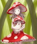  :d bad_id bad_pixiv_id bare_shoulders blush_stickers cowboy_shot dress eriance hat holding long_hair looking_at_viewer mushroom mushroom_girl nail_polish no_pupils open_mouth original personification red_nails sleeveless sleeveless_dress smile standing white_hair white_skin 