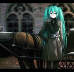  aqua_eyes aqua_hair bad_id bad_pixiv_id coat hand_in_pocket hatsune_miku horse letterboxed long_hair snowing solo twintails very_long_hair vocaloid zen_o 