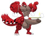  anthro balls big_balls disembodied_hand flexing groudon huge_balls humanoid_penis hyper hyper_balls hyper_penis legendary_pok&eacute;mon male measuring_penis muscular muscular_male nintendo pecs penis pok&eacute;mon pok&eacute;mon_(species) retracted_foreskin siriusdog solo_focus tape_measure uncut vein video_games 