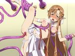  asuna_(sao-alo) pointy_ears sword_art_online tagme tentacle uguisu_(happy_turn) 