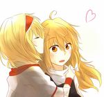  alice_margatroid ascot blonde_hair blush braid capelet cheek_kiss closed_eyes hairband heart kirisame_marisa kiss klent long_hair multiple_girls open_mouth short_hair side_braid touhou wrist_cuffs yellow_eyes yuri 