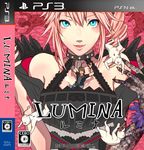  1girl artist_request bare_shoulders blue_eyes box_art breasts catherine_(game) cleavage final_fantasy final_fantasy_xiii final_fantasy_xiii-2 gothic_lolita lightning_returns:_final_fantasy_xiii lolita_fashion looking_at_viewer lumina_(ffxiii) moogle noel_kreiss parody parted_lips pink_hair playstation_3 side_ponytail single_glove 