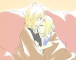  alice_margatroid blanket blonde_hair braid closed_eyes couple hairband hug kirisame_marisa klent long_hair multiple_girls short_hair side_braid sleeping smile touhou yellow_eyes yuri 