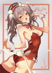  :o arched_back ass bare_shoulders blush breasts bunny_tail bunnysuit cowboy_shot grey_hair hat lm7_(op-center) long_hair looking_at_viewer original red_eyes red_legwear sketch small_breasts solo tail thighhighs twintails wrist_cuffs 