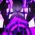  1girl female kasuga_hijiri magical_girl medium_hair screencap solo trinity_seven yellow_eyes 