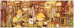  4girls annie_berton bird blonde_hair book cafe checkered checkered_floor cup drinking frederic_laroche indoors long_hair matsuda_(matsukichi) menu_board multiple_boys multiple_girls original restaurant sitting smile sylvie_bonheur table tori_(matsuda_(matsukichi)) yvette_martin 